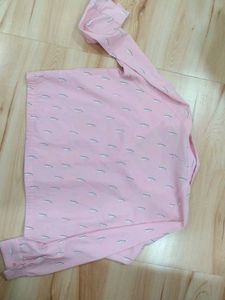 Pink Cropped Shirt