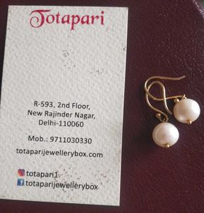 Real Pearl Drop Earrings