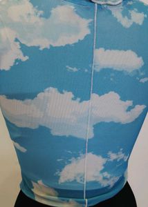 Cloud Print Sheer Crop Top