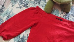 Red Offshoulder Top