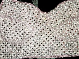 Mirror Work Blouse And Flare Lengha