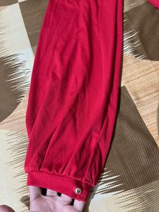 Button Cocktail Red Dress