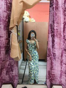 Floral Open Back Maxi Dress