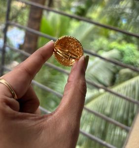 Golden elegant Adjustable ring