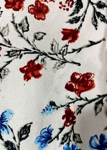 Cream Printed Top (Women)