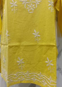 Yellow Embroidered Kurta