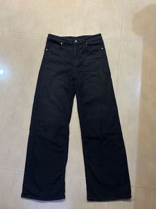 BLACK H&M WIDE LEG JEANS