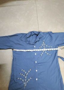 Blue Embroidered Co-ord Set.Size 46.Length32