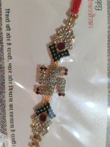 Diamond Swastik Rakhi Design