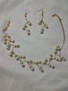 Off White 2 Beads  Necklace