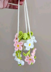 Crochet Flower Hanging Plant