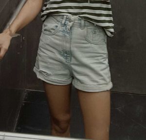Denim Light Blue Shorts