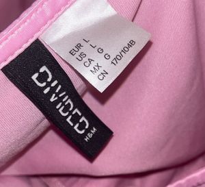 H&M Divided Pink Satin Dress - Size L