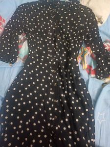 Polka Dots Maxi Dress With Pockets