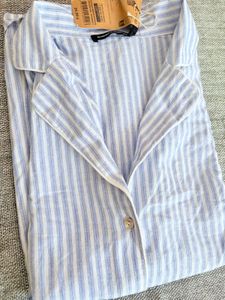 Blue And White stripes Top With Tag