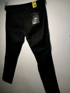 Zara Black Denim Jeans - Size 34