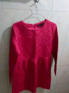 Red Jacquard Mini Dress - Barbie Theme