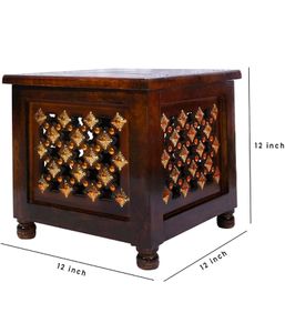 Beautiful Antique Wooden Stool with Storage for Li
