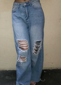 Ripped Wide baggy Jeans
