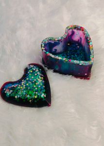Resin Small Heart Shape Jewellery Box