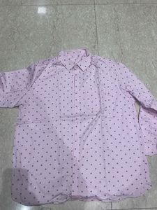 Pink Patterned Button-Down Shirt