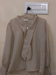 Elegant Tie-Neck Blouse