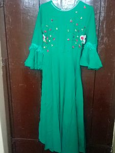 Double Shaded Umbrella gown With Bell Sleeves