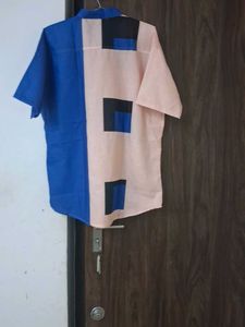 Color Block Button-Down Shirt
