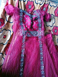 Pink Embellished Lehenga Set
