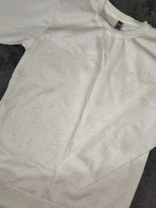 Textured Cream Crewneck