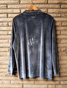 Grey velvet Top
