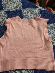 Pink Argyle Sweater Vest