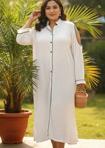 Shein Elegant white Shirt Dress