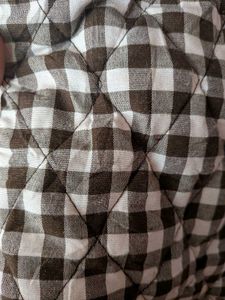 Quilted Checkered Jacket 🤎