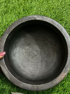 Vintage Black Mud Cooking Pot New
