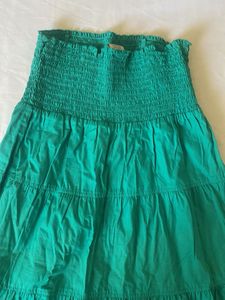 Green Tiered Tube Dress