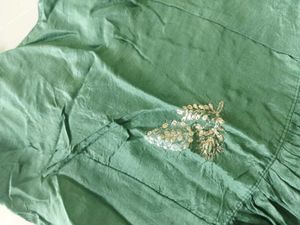 Green kurti with garara