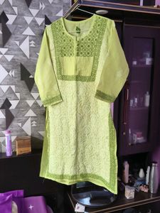 Chikan Kurta Authentic Branded With Chudidar Legging
