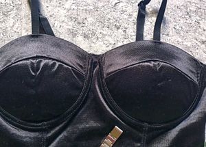 BLACK CORSET TYPE TANK BUSTIER TOP