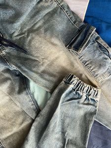 Denim Cargo Joggers
