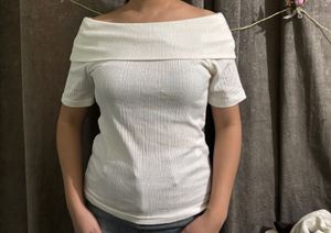 Off-Shoulder White Top