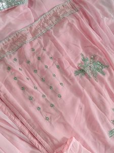 pink princess garara kameez with stones dupatta