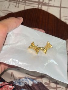 Gold Bow Earrings