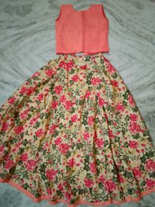 Indowestern Lehnga With Poncho