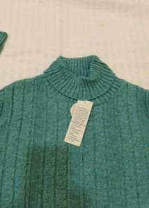 Turquoise Knit Sweater Dress 36-42