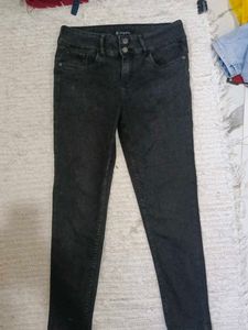 Charcoal Denim Straight Jeans