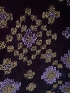 Velvet Kurti With Diamond Lace On Neck