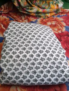 Pink And White Colour Cotton Without DUBATTA