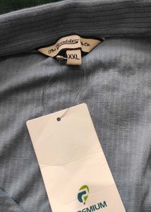 Trendy Blue Ribbed Tank Top