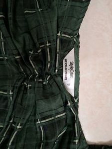 Green Plaid Crop Top